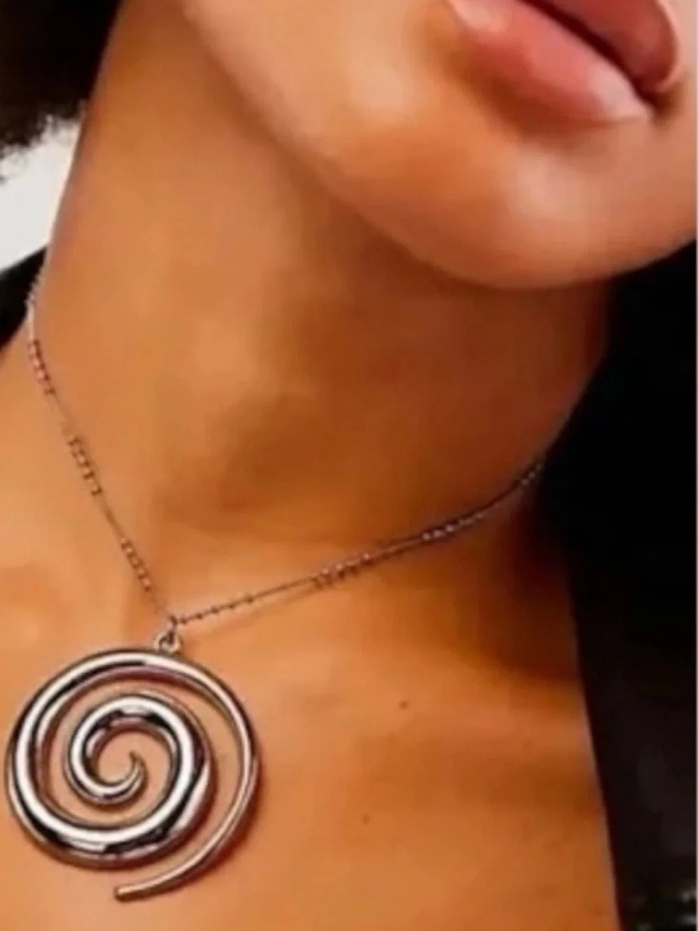 NWOT Free People Silver Spiral Lala Pendant Necklace